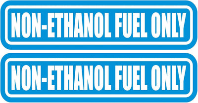 Non Ethanol Fuel ONLY Vinyl Stickers Gas Can Tank Decals Labels Gasoline (3")