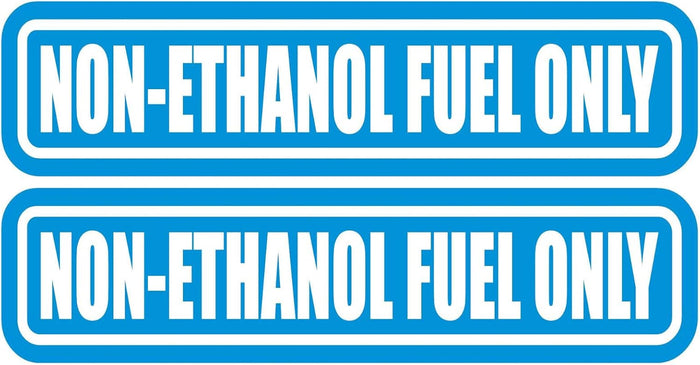Non Ethanol Fuel ONLY Vinyl Stickers Gas Can Tank Decals Labels Gasoline (3")