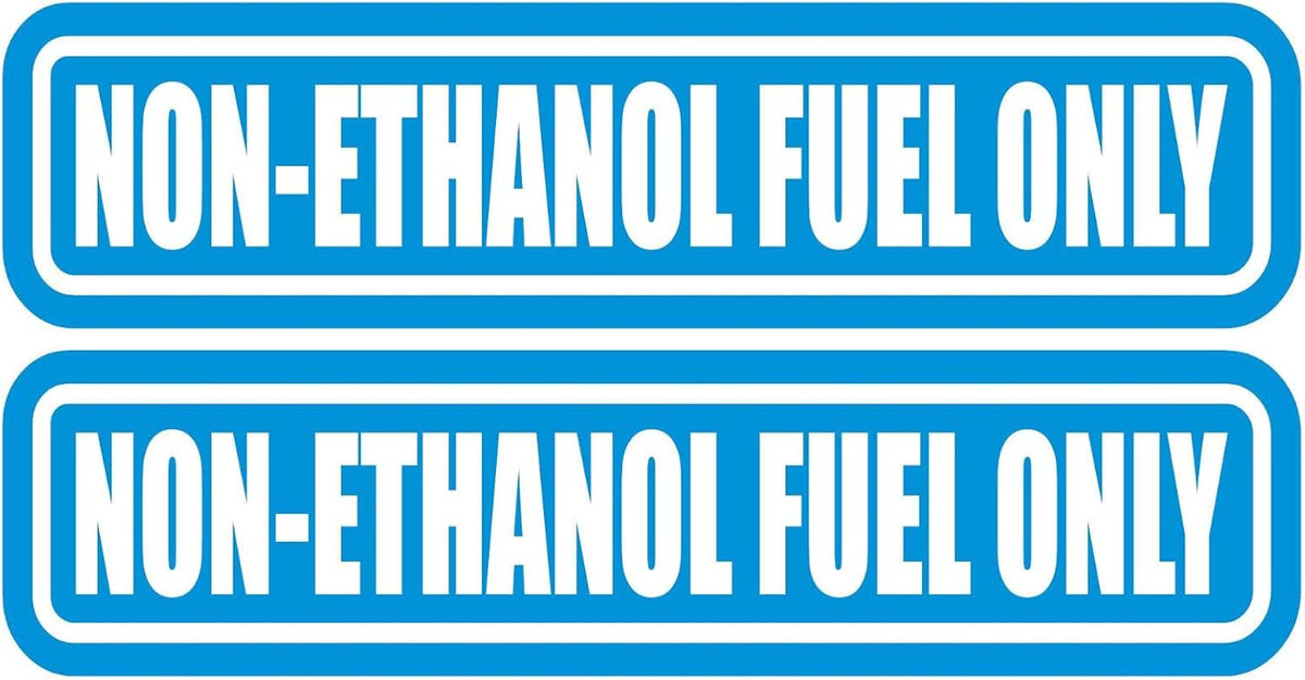 Non Ethanol Fuel ONLY Vinyl Stickers Gas Can Tank Decals Labels Gasoline (3")