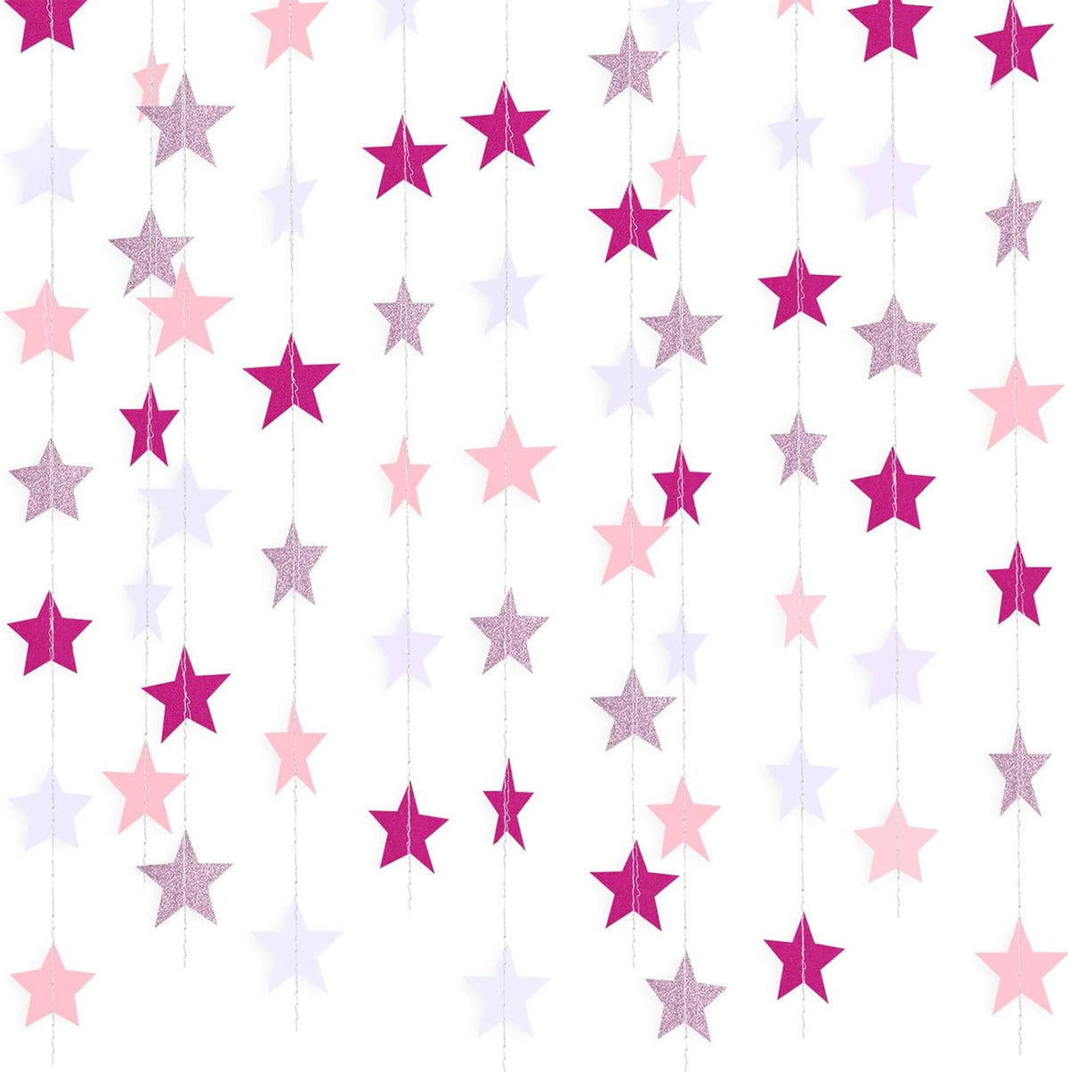Patelai 130 ft Star Garland Banner Decor, Gold