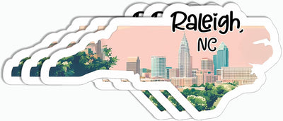 3Pcs Raleigh North Carolina Sticker - North Carolina - Travel - Funny - Sticker for Water Bottle - Mug - Laptop - Notebook - Luggage