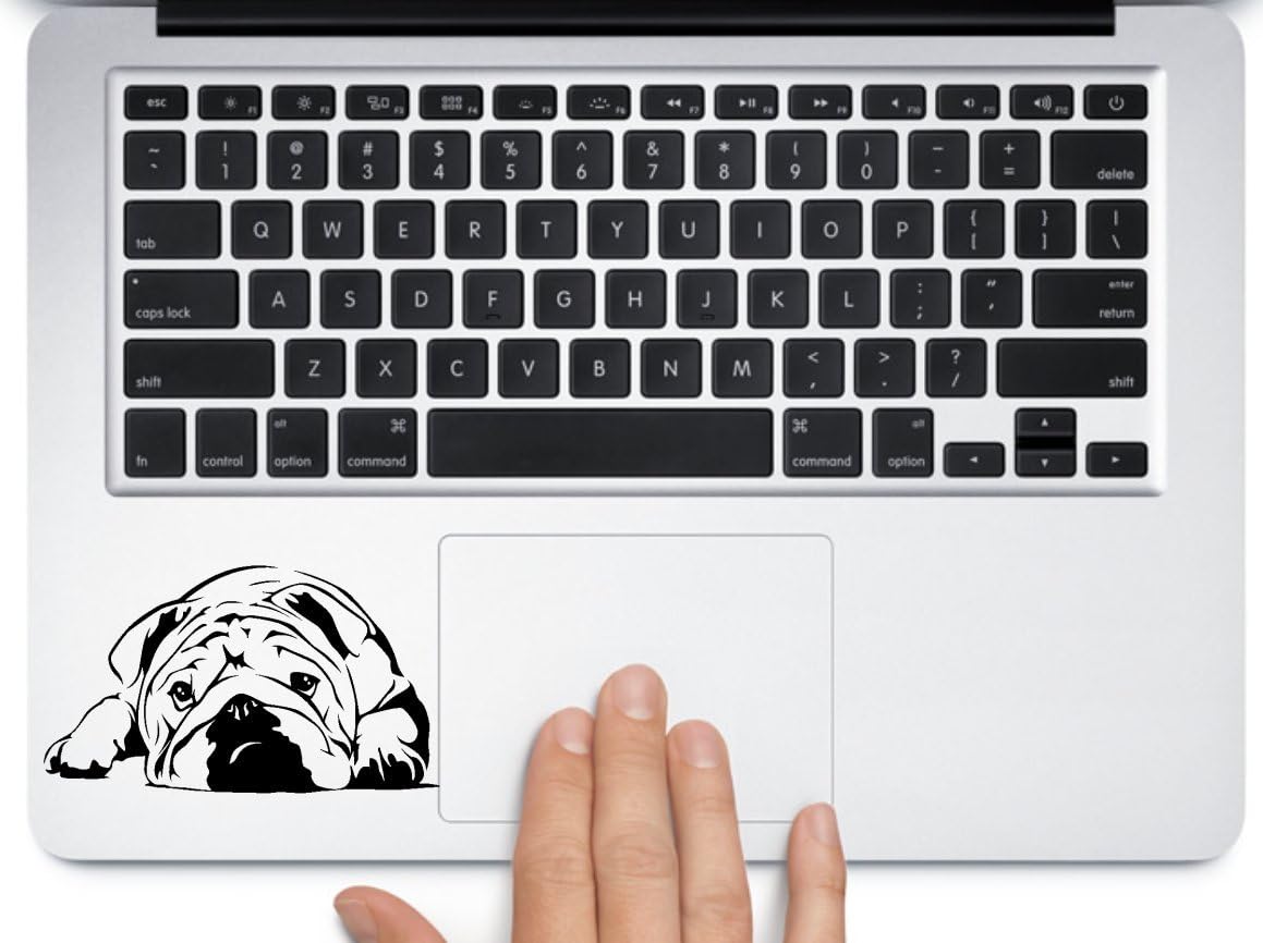 Bulldog Napping Cute Car Truck SUV Laptop Cup Tumbler Window Die Cut Vinyl Decal Sticker Approx. 3.5" Inches Black