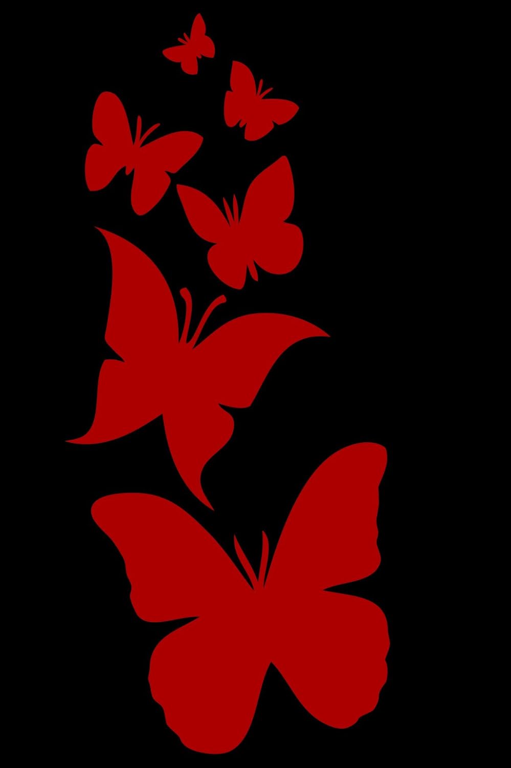 Butterfly Family Die Cut Vinyl Window Decal Sticker for Car, Truck, Laptop (Lavender)