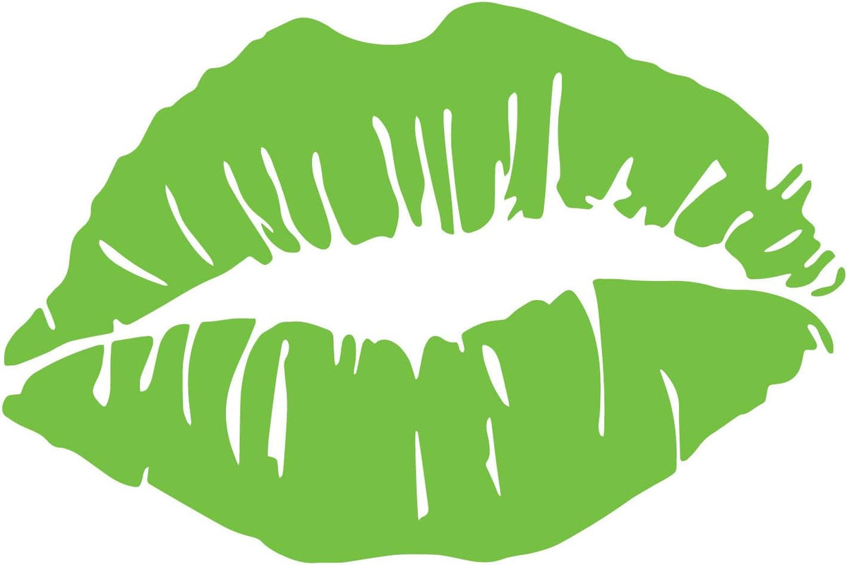 Lips Kiss Mouth Vinyl Decal Sticker Car Window Bumper Die Cut 5.5-Inches Premium Quality UV Resistant No Background (5.5-Inches, Blue) JMM0297BLUE5