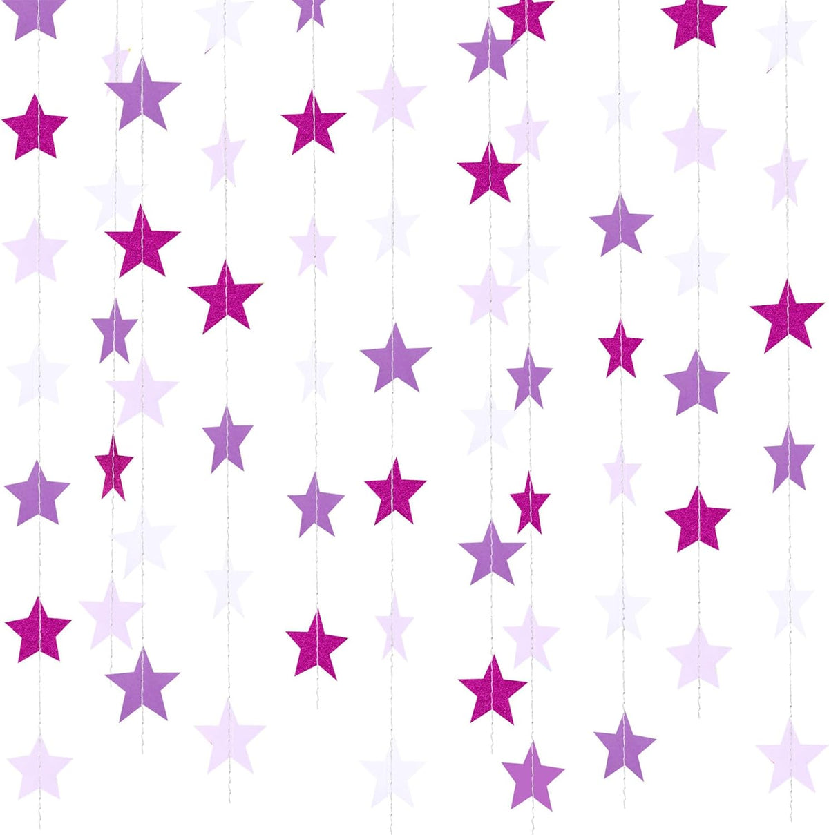Patelai 130 ft Star Garland Banner Decor, Gold