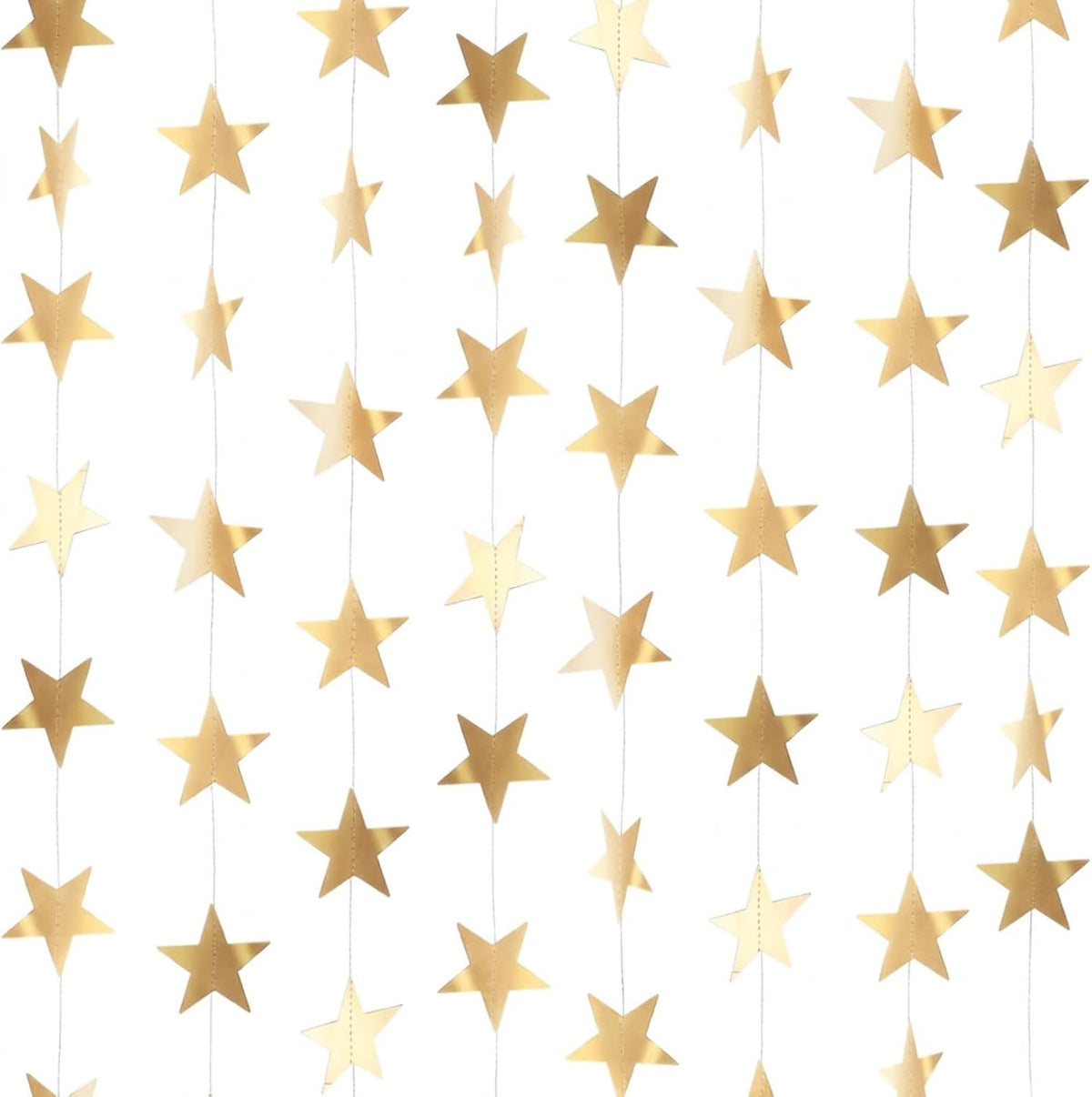 Patelai 130 ft Star Garland Banner Decor, Gold