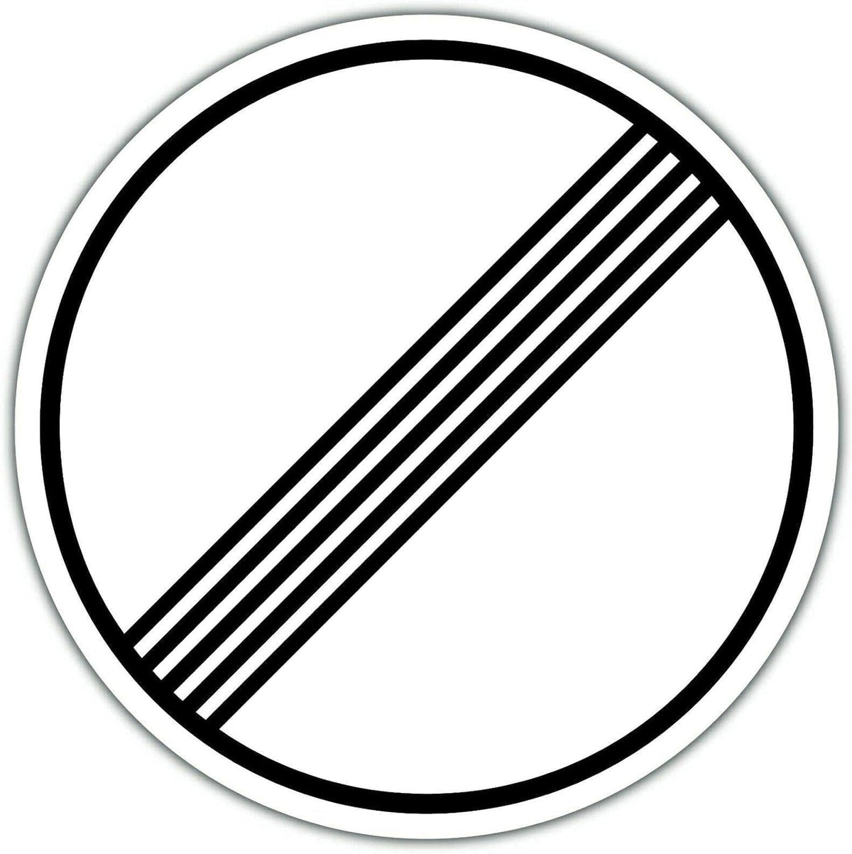 Kramer No Speed Limit Sign Autobahn German Sticker for Car Vinyl Decal Truck Window Bumper Sticker Motorcycle Decal (6")