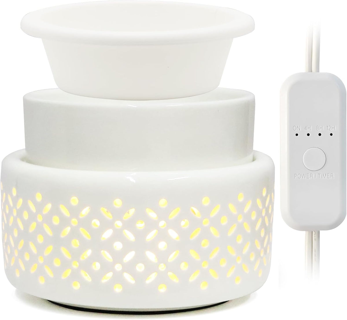 VICTORIA AROMA Ceramic Wax Melt Warmer - LED Night Light Candle Wax Warmer for Scented Wax, Electric Fragrance Wax Melter for Home, Office, Bedroom Decor, and Gifts