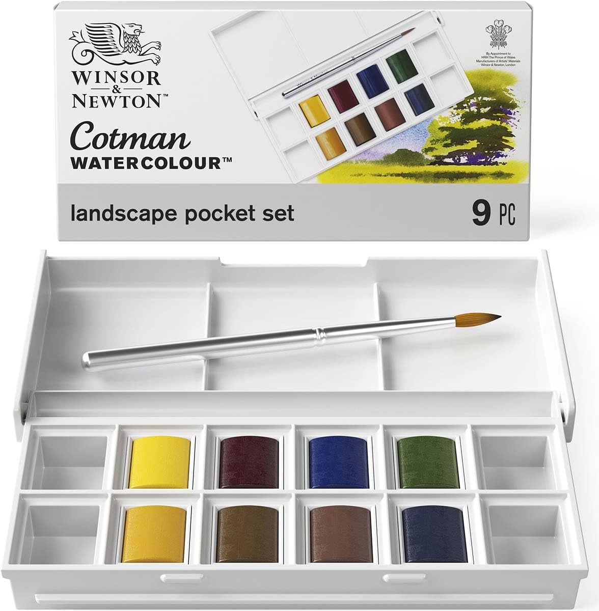 Winsor & Newton Cotman Watercolor Paint Set, Sketchers' Pocket Set