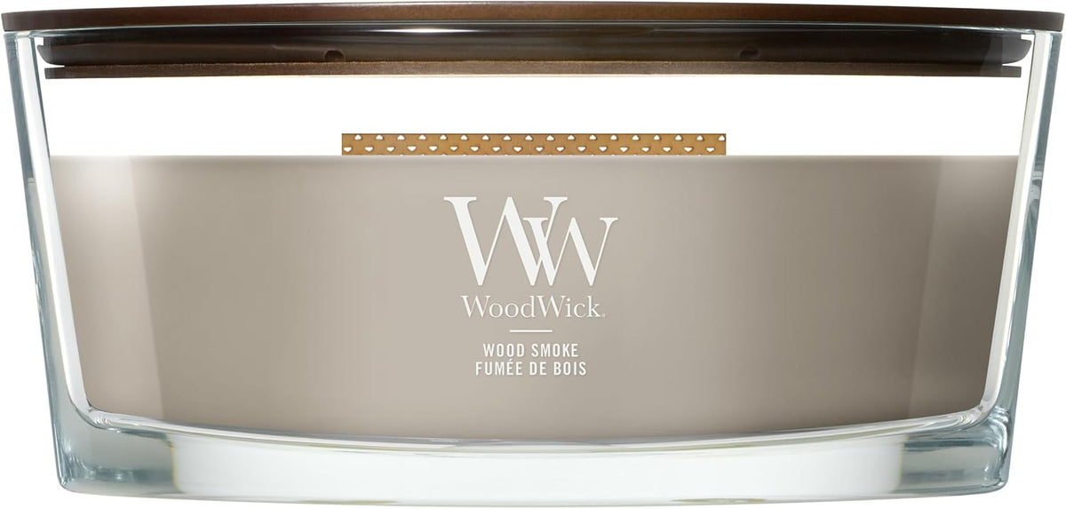WoodWick Vanilla Bean Scented Candle, Crackling Wick, 9.7oz