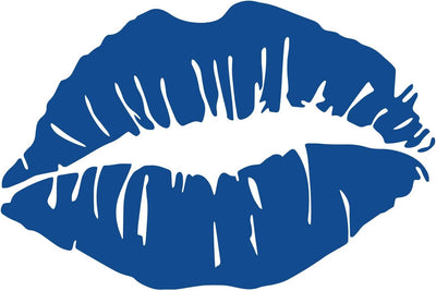 Lips Kiss Mouth Vinyl Decal Sticker Car Window Bumper Die Cut 5.5-Inches Premium Quality UV Resistant No Background (5.5-Inches, Blue) JMM0297BLUE5