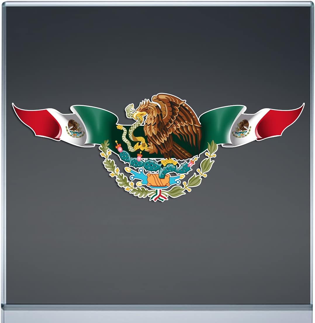 Mexico Map Eagle Republica Mexicana Bandera Flag (9"x3.3")
