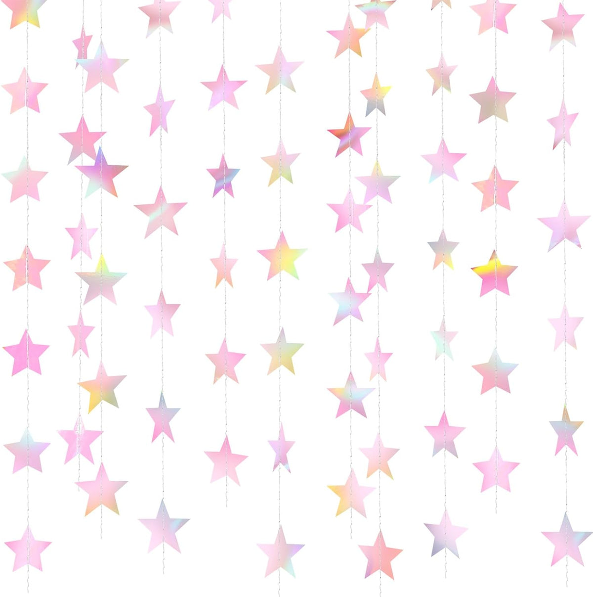 Patelai 130 ft Star Garland Banner Decor, Gold