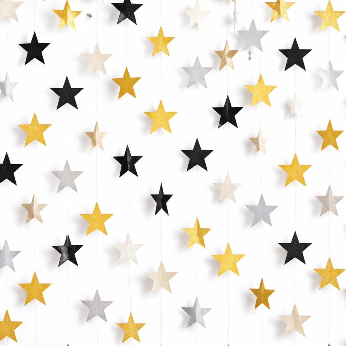 Patelai 130 ft Star Garland Banner Decor, Gold