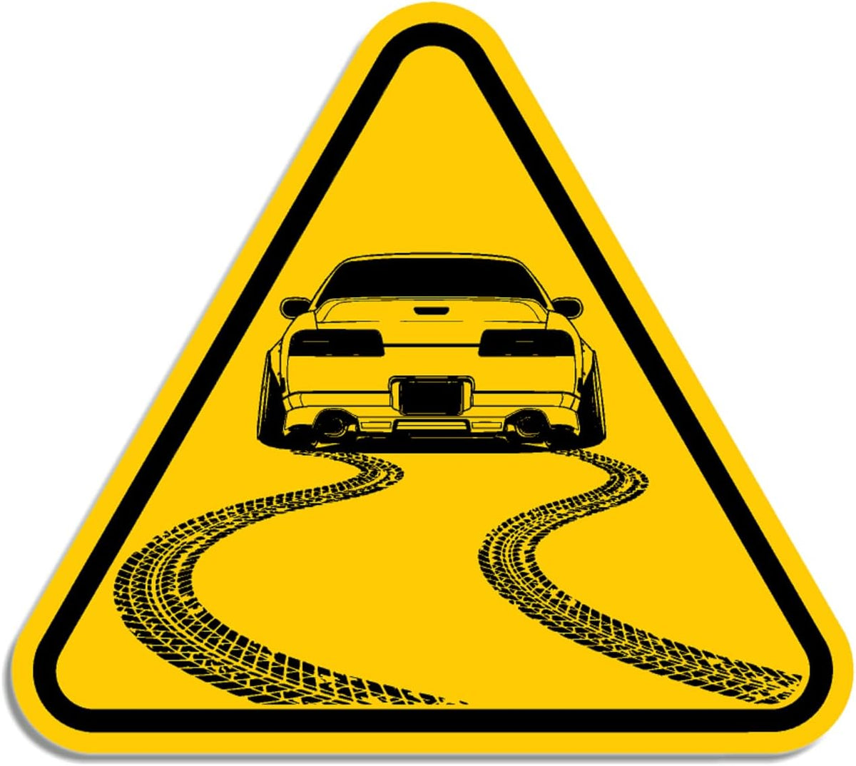 Drift Warning Sign Sticker Decal Custom Design Drifting (3" (2 Pack))