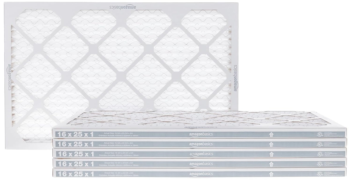 Amazon Basics 20x20x1 Air Filter 6-Pack, MERV 11 AC Furnace Filters, Dust, Pet, Allergen Control , Electrostatic (Actual Size: 19.75 x 19.75 x .75)