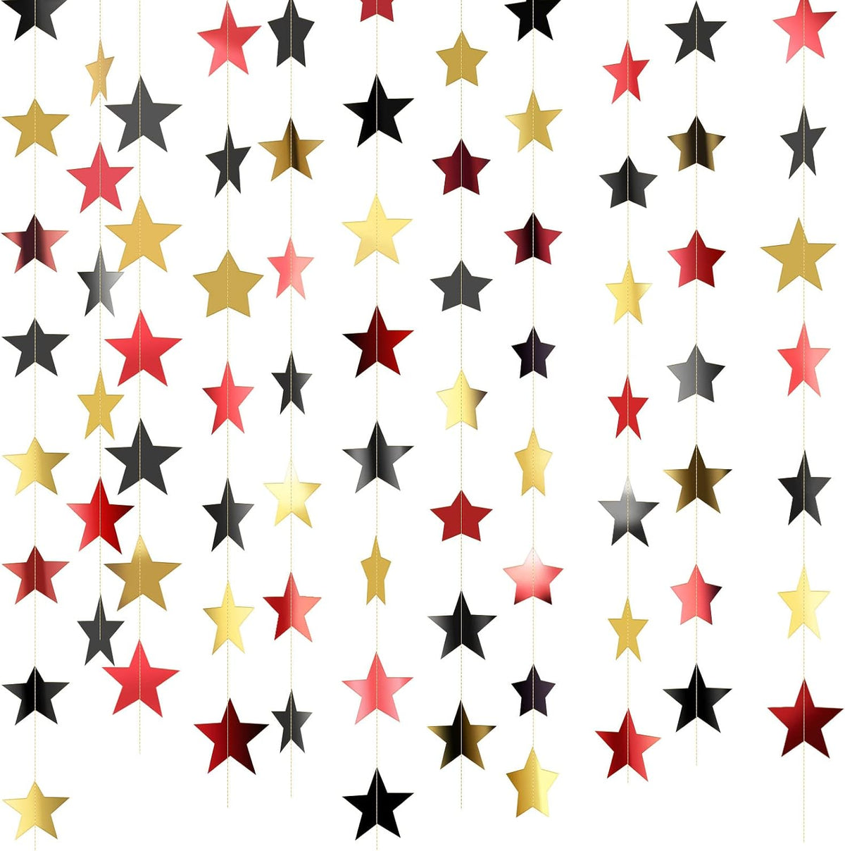 Patelai 130 ft Star Garland Banner Decor, Gold