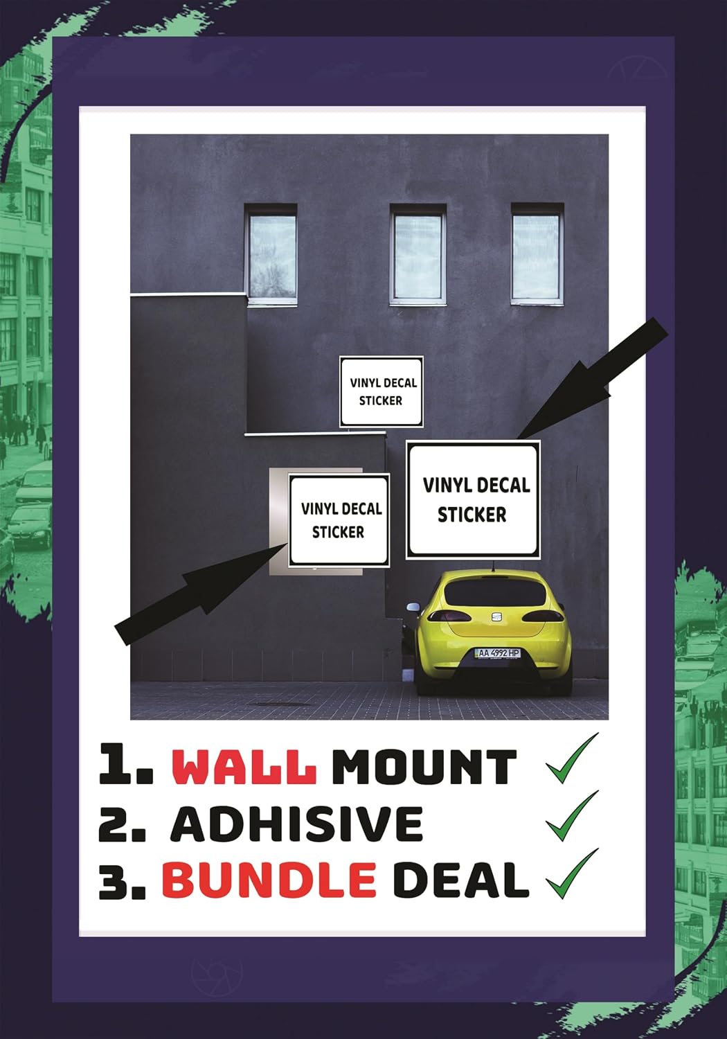 Vinyl Stickers - Bundle - Safety and Warning & Warehouse Signs Stickers - Caution - Main Electric Shut Off OSHA - 3 Pack (3.5" x 5")