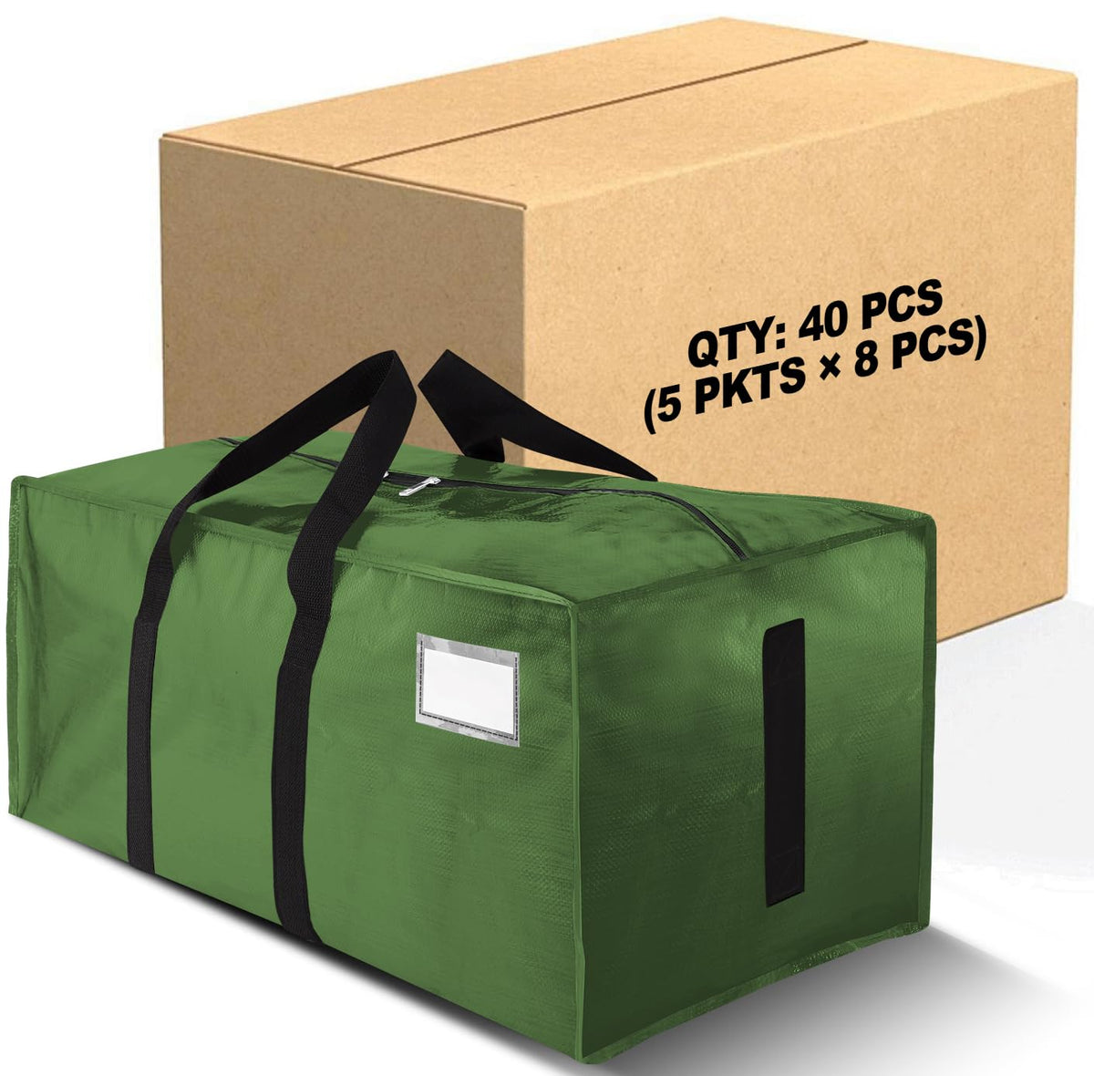 HOMESURE Supports 200lbs Heavy Duty Moving Bags - Strong Zipper & Wrap-Around Handles - Water-Resistant Storage Totes, Durable Alternative to Moving Boxes