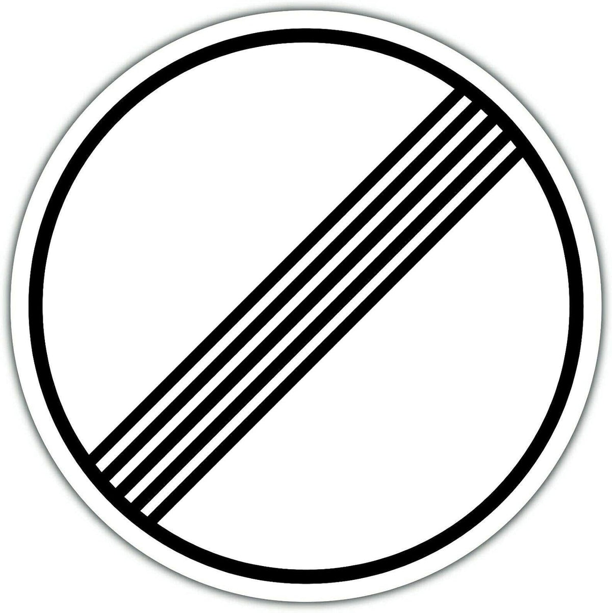 Kramer No Speed Limit Sign Autobahn German Sticker for Car Vinyl Decal Truck Window Bumper Sticker Motorcycle Decal (6")