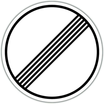 Kramer No Speed Limit Sign Autobahn German Sticker for Car Vinyl Decal Truck Window Bumper Sticker Motorcycle Decal (6")