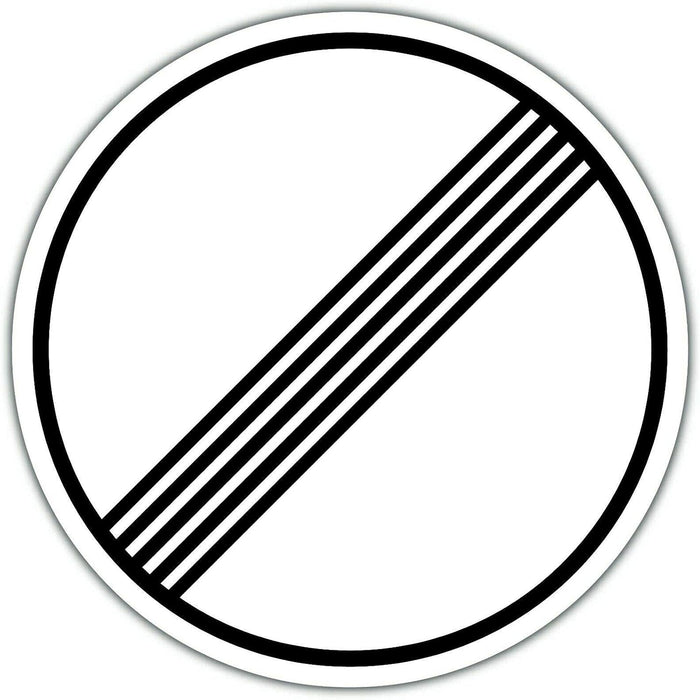 Kramer No Speed Limit Sign Autobahn German Sticker for Car Vinyl Decal Truck Window Bumper Sticker Motorcycle Decal (6")