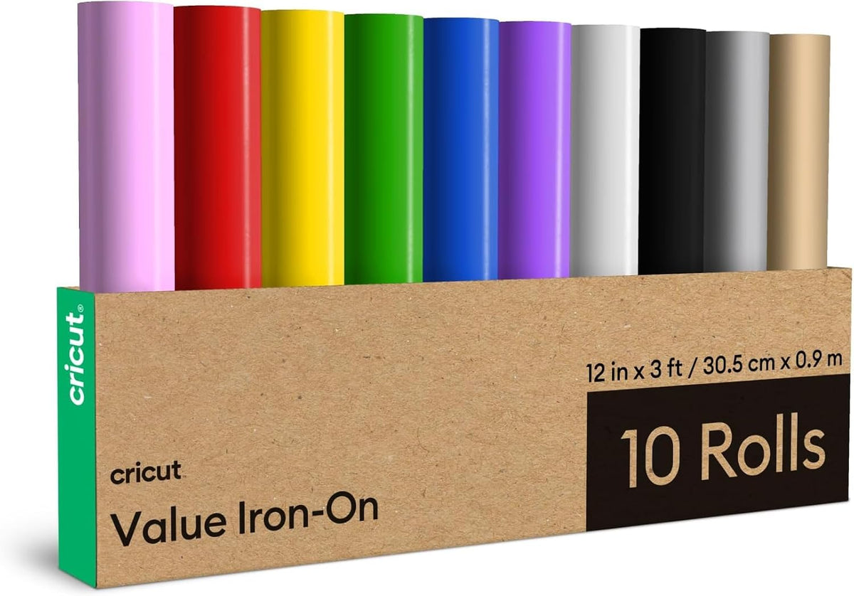 Cricut® Value Iron-On, Rainbow Sampler - 12 in x 3 ft (10 ct)