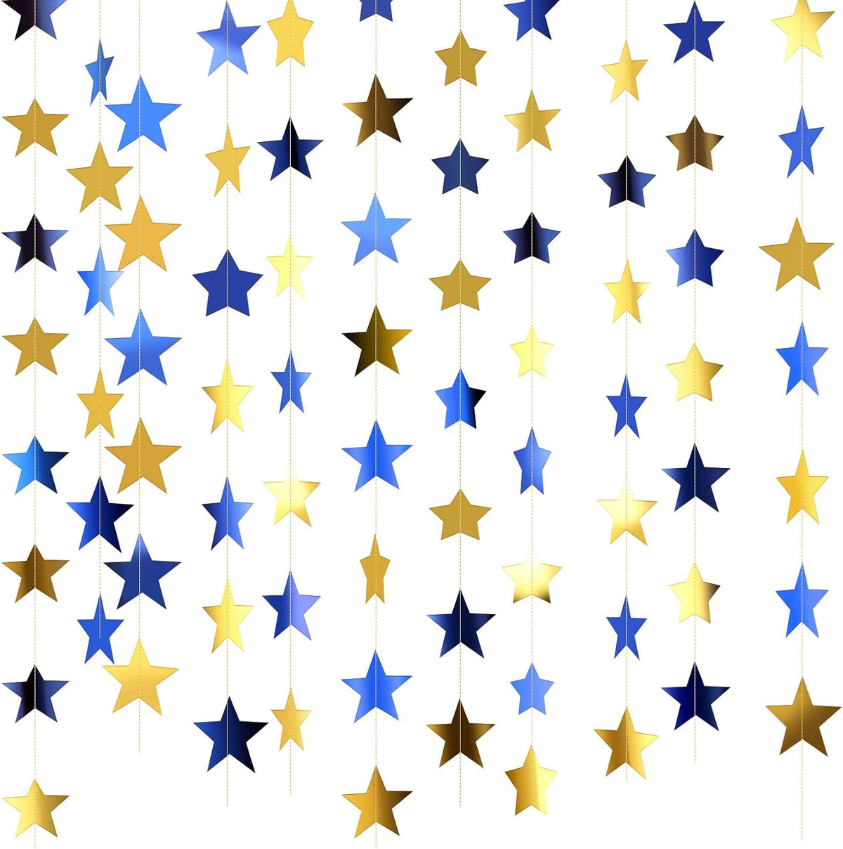 Patelai 130 ft Star Garland Banner Decor, Gold