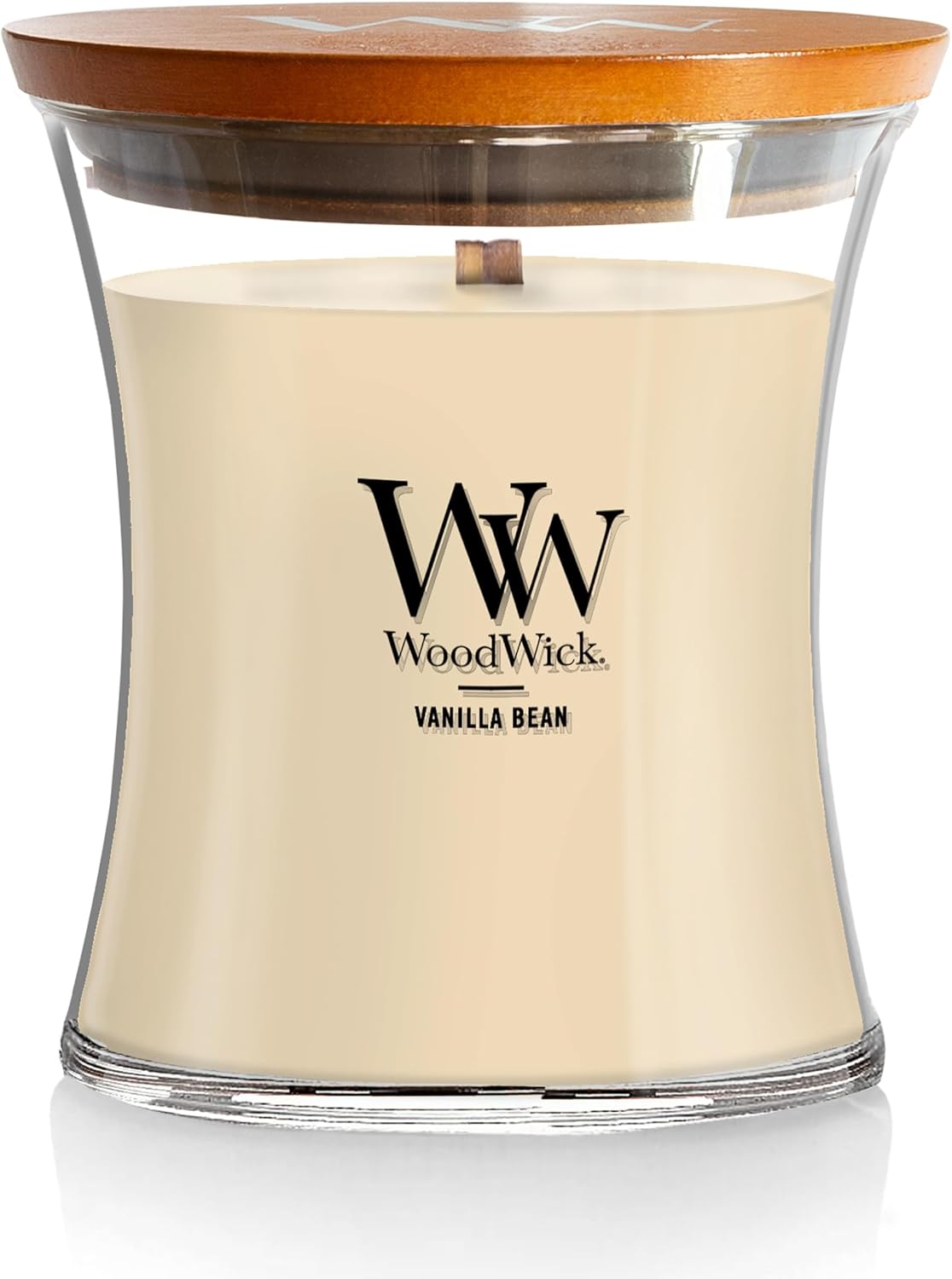 WoodWick Vanilla Bean Scented Candle, Crackling Wick, 9.7oz