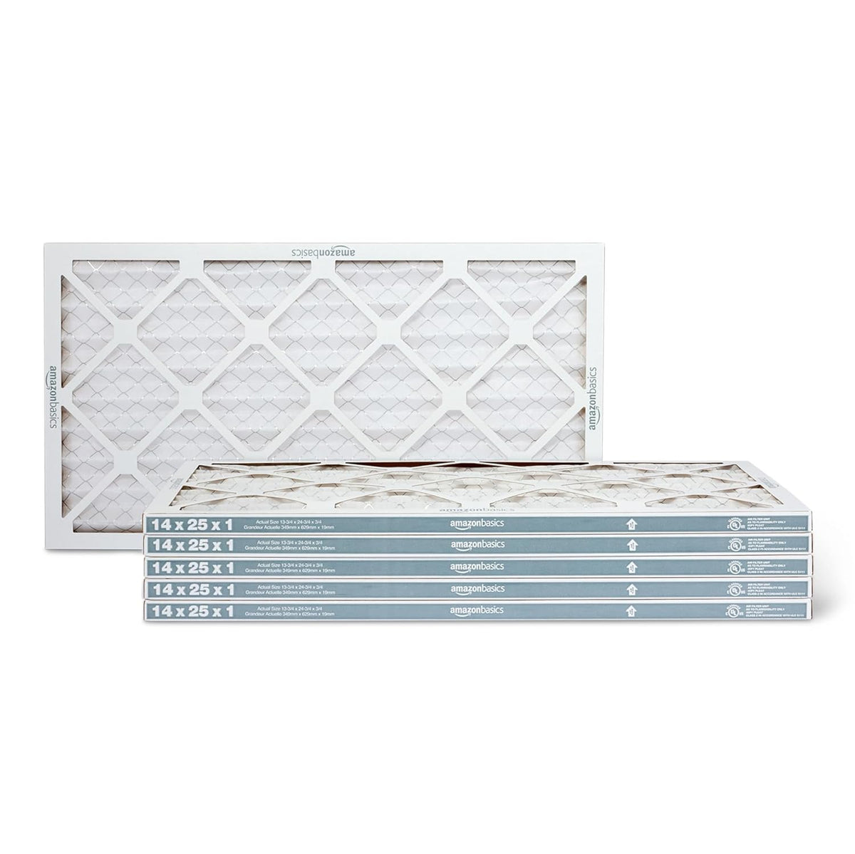 Amazon Basics 20x20x1 Air Filter 6-Pack, MERV 11 AC Furnace Filters, Dust, Pet, Allergen Control , Electrostatic (Actual Size: 19.75 x 19.75 x .75)