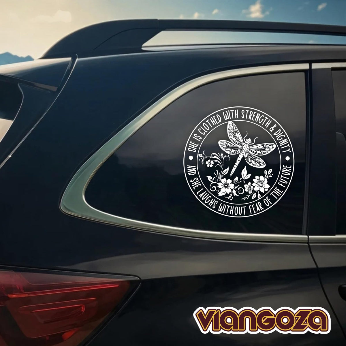 They Whispered to Her I Am the Storm Car Decal Pink Butterfly Stickers Christian Inspiration Decals Vinyl Waterproof 8 inch Bumper Sticker for Trucks Window Car Accessories Gifts for Mom