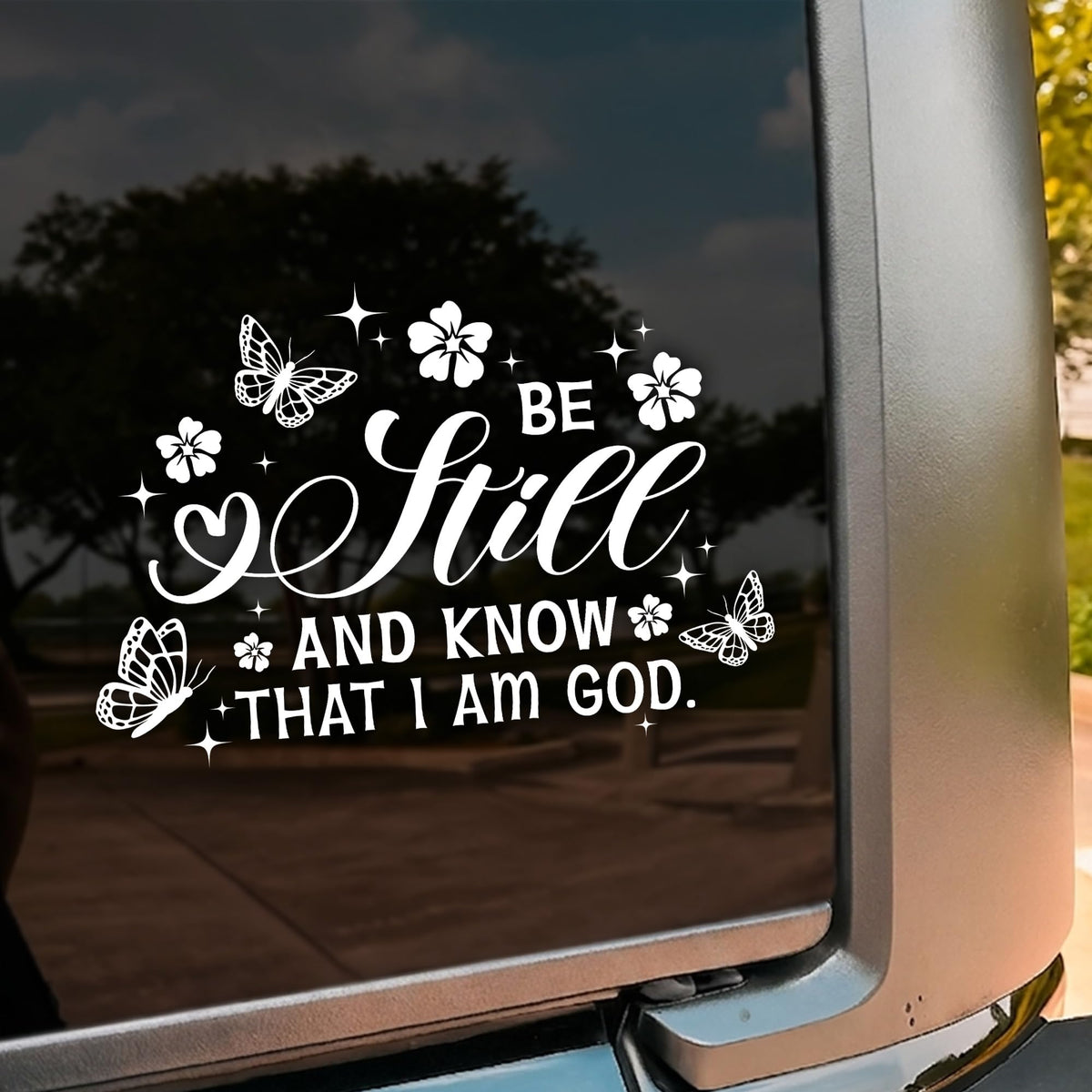 They Whispered to Her I Am the Storm Car Decal Pink Butterfly Stickers Christian Inspiration Decals Vinyl Waterproof 8 inch Bumper Sticker for Trucks Window Car Accessories Gifts for Mom