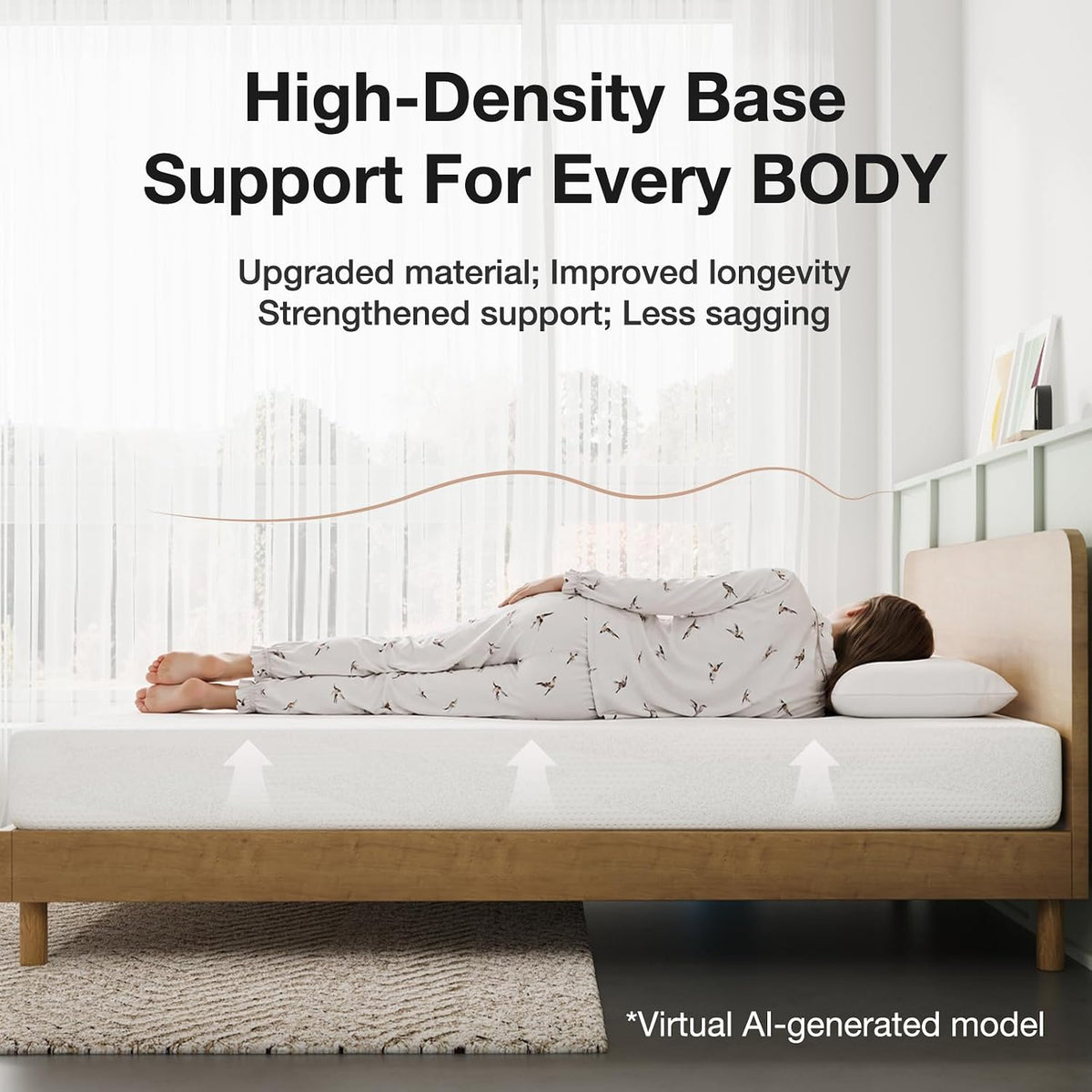 Novilla Twin Mattress, 6 Inch Twin Bed Mattress with Gel Memory Foam