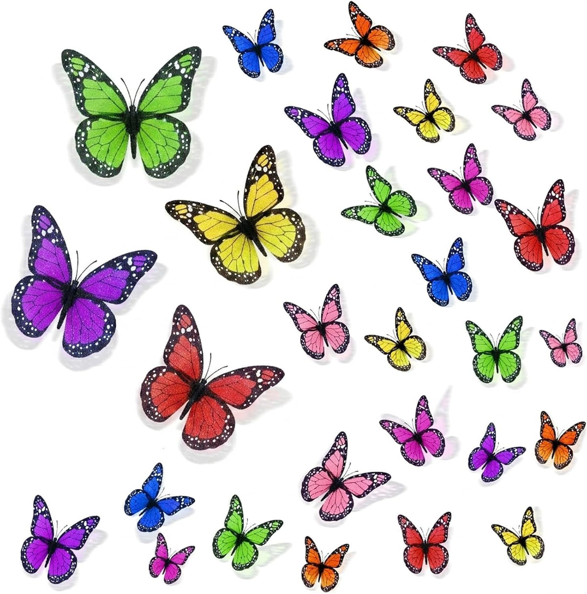 AQUEENLY Monarch Butterfly Decorations Orange Butterflies for Crafts DIY