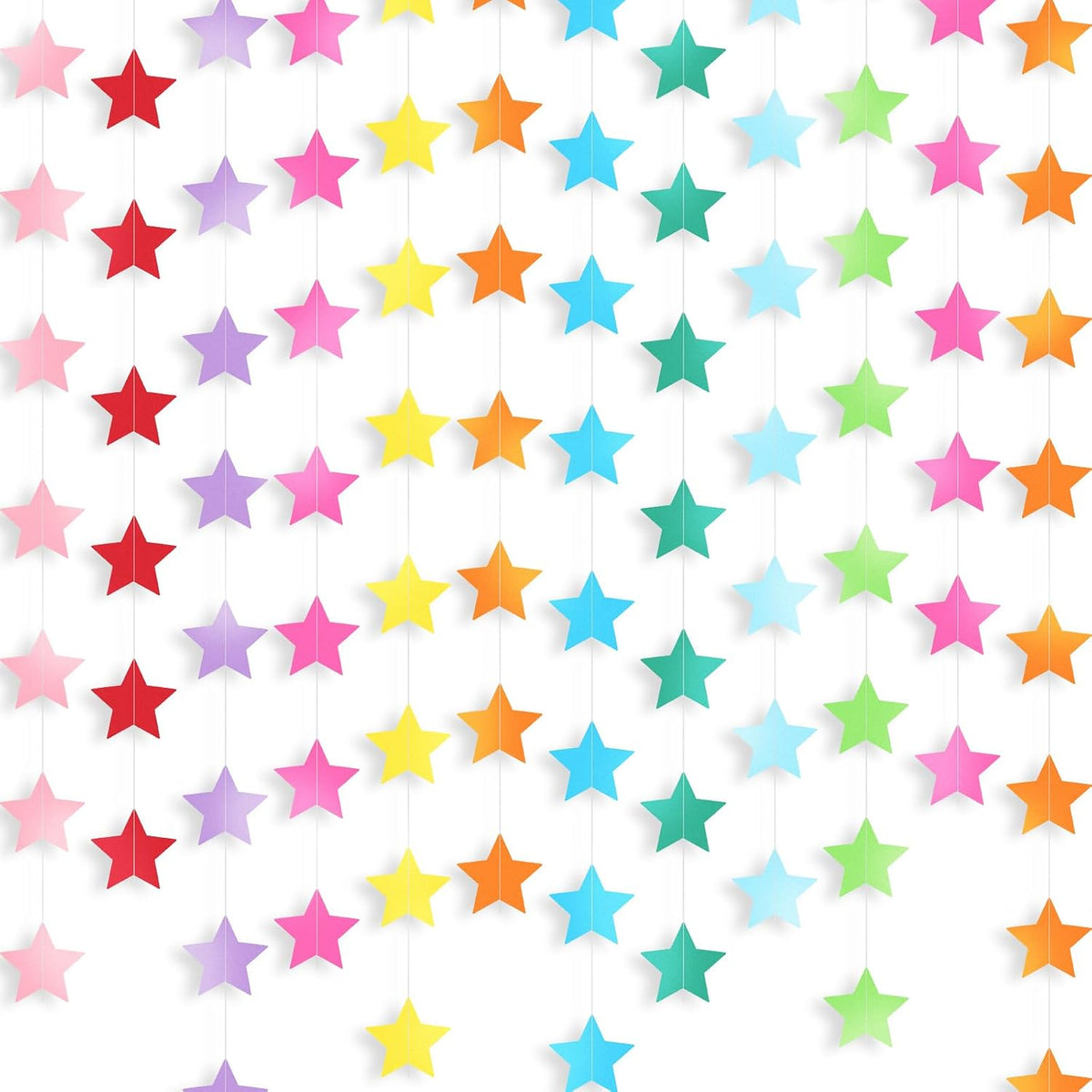 Patelai 130 ft Star Garland Banner Decor, Gold