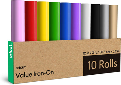 Cricut® Value Iron-On, Rainbow Sampler - 12 in x 3 ft (10 ct)