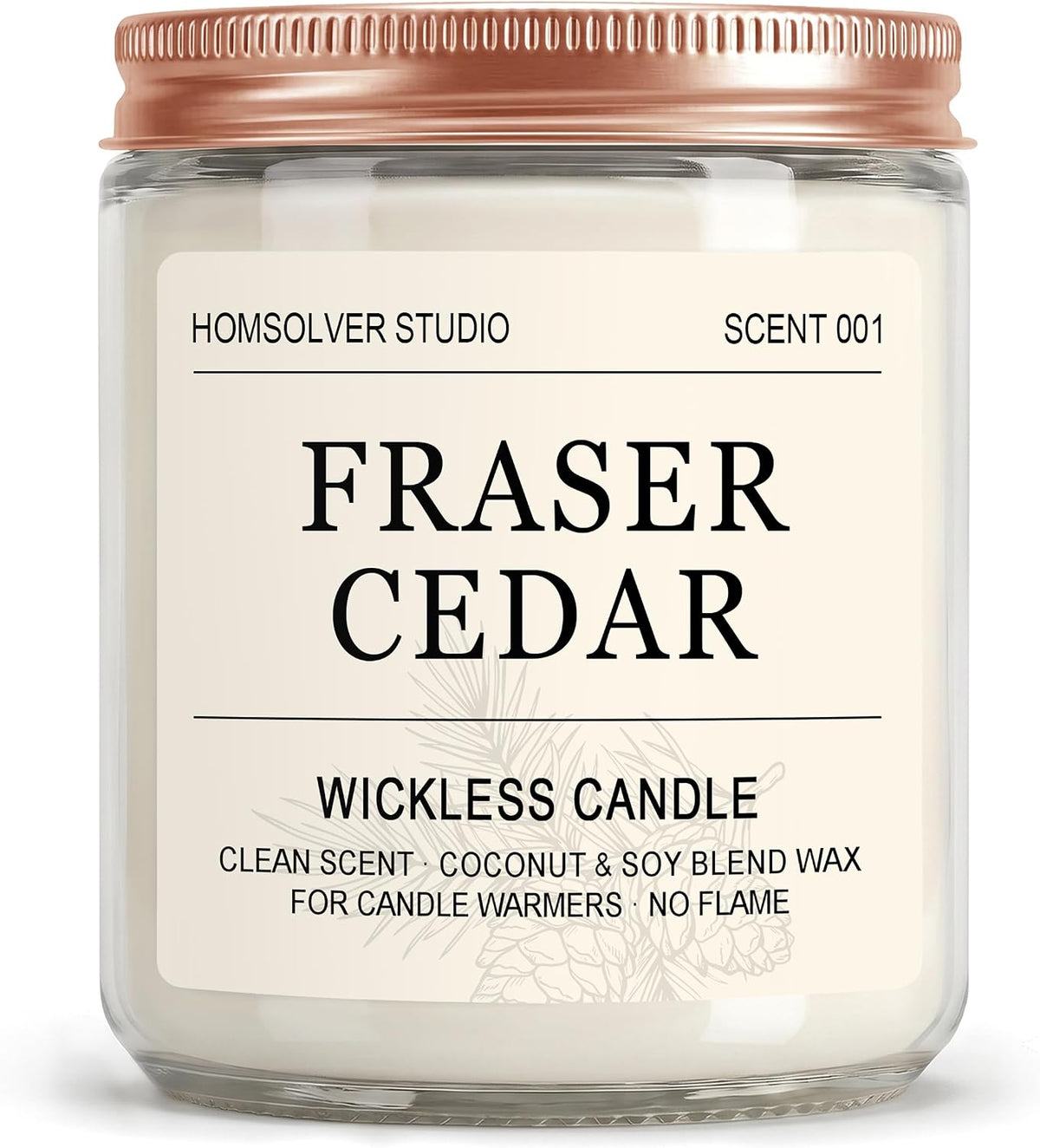 Homsolver Juniper Lavender Wickless Candles for Candle Warmer Lamp, Flameless Non-Toxic Soy Scented Candles for Home Decor, 50H Lasting Clean Burn, Ideal Aromatherapy Gifts for Women & Men