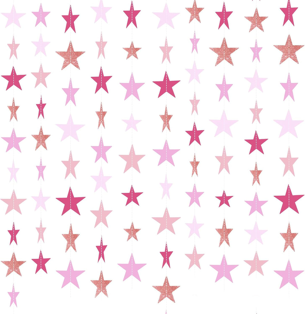 Patelai 130 ft Star Garland Banner Decor, Gold