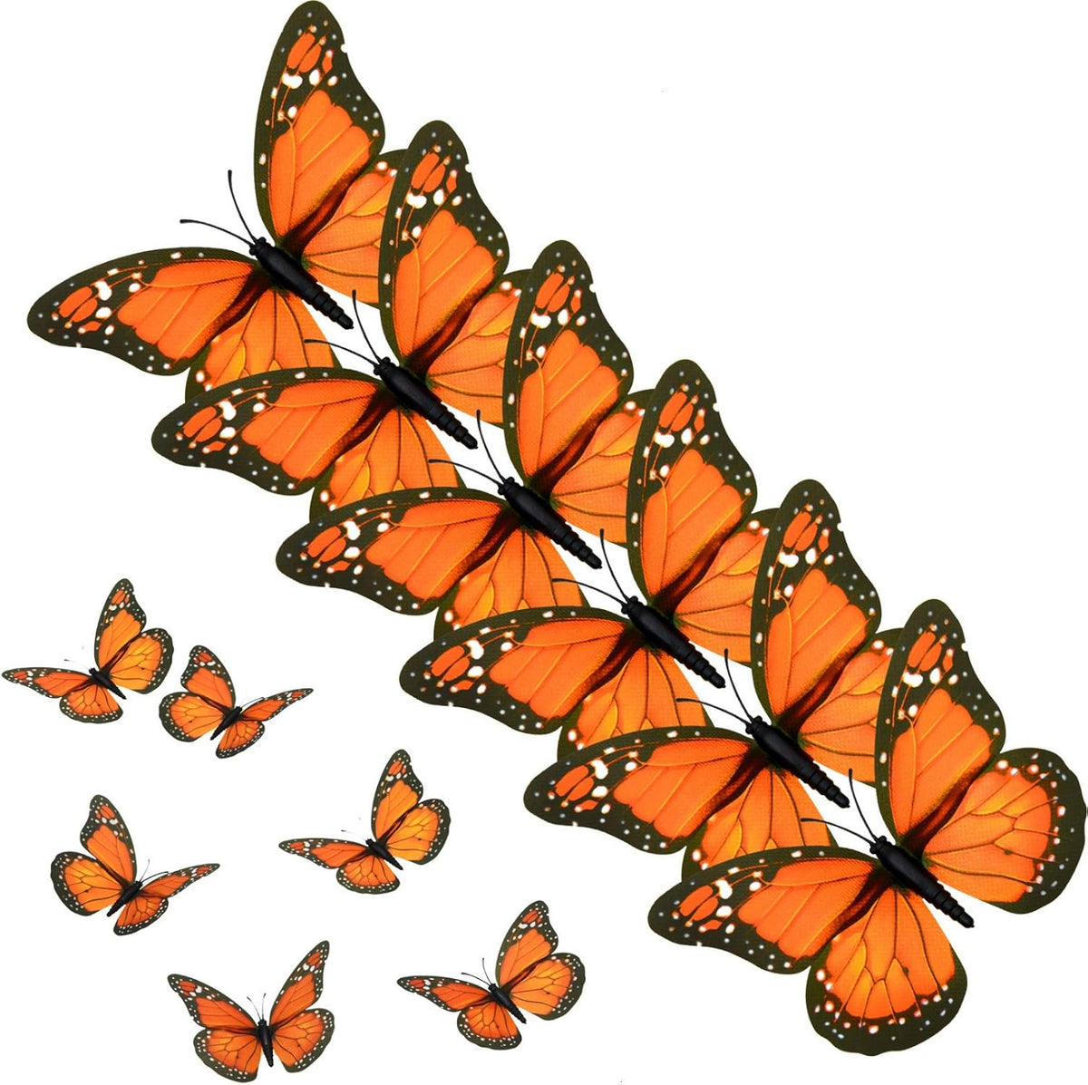 AQUEENLY Monarch Butterfly Decorations Orange Butterflies for Crafts DIY