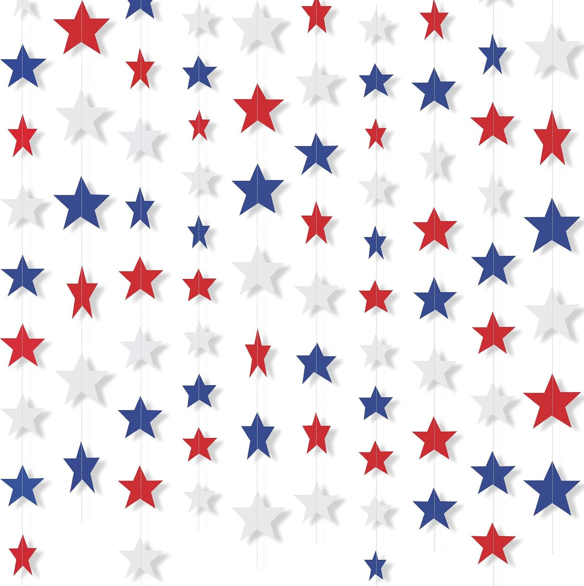 Patelai 130 ft Star Garland Banner Decor, Gold