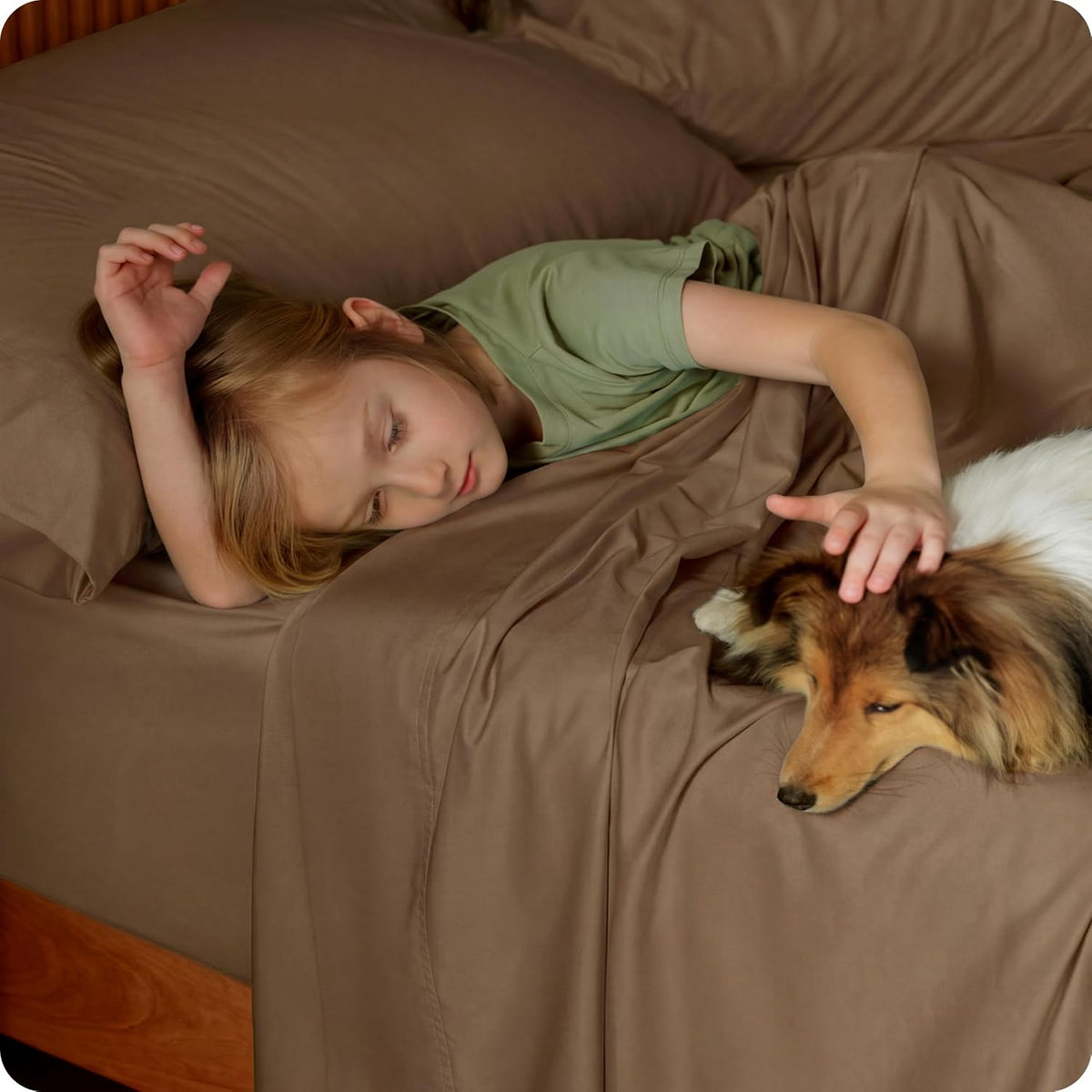 Bedsure PureWoven 100% Rayon Derived from Bamboo, King Size Sheets Set