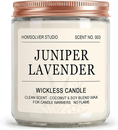 Homsolver Juniper Lavender Wickless Candles for Candle Warmer Lamp, Flameless Non-Toxic Soy Scented Candles for Home Decor, 50H Lasting Clean Burn, Ideal Aromatherapy Gifts for Women & Men
