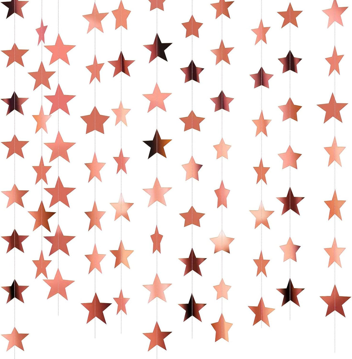 Patelai 130 ft Star Garland Banner Decor, Gold