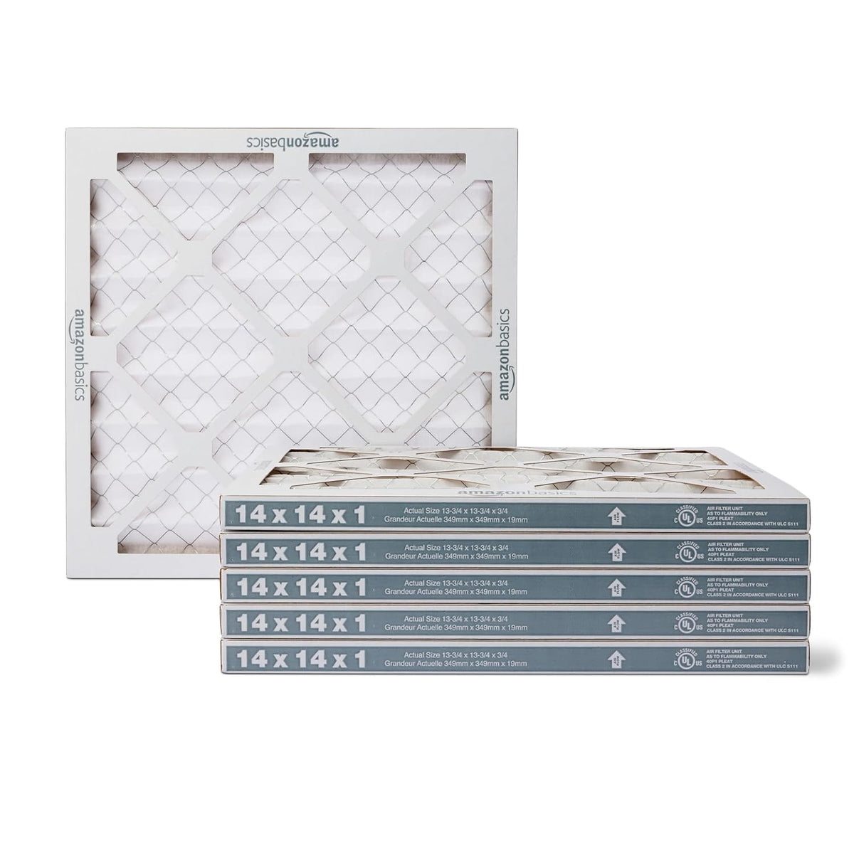 Amazon Basics 20x20x1 Air Filter 6-Pack, MERV 11 AC Furnace Filters, Dust, Pet, Allergen Control , Electrostatic (Actual Size: 19.75 x 19.75 x .75)