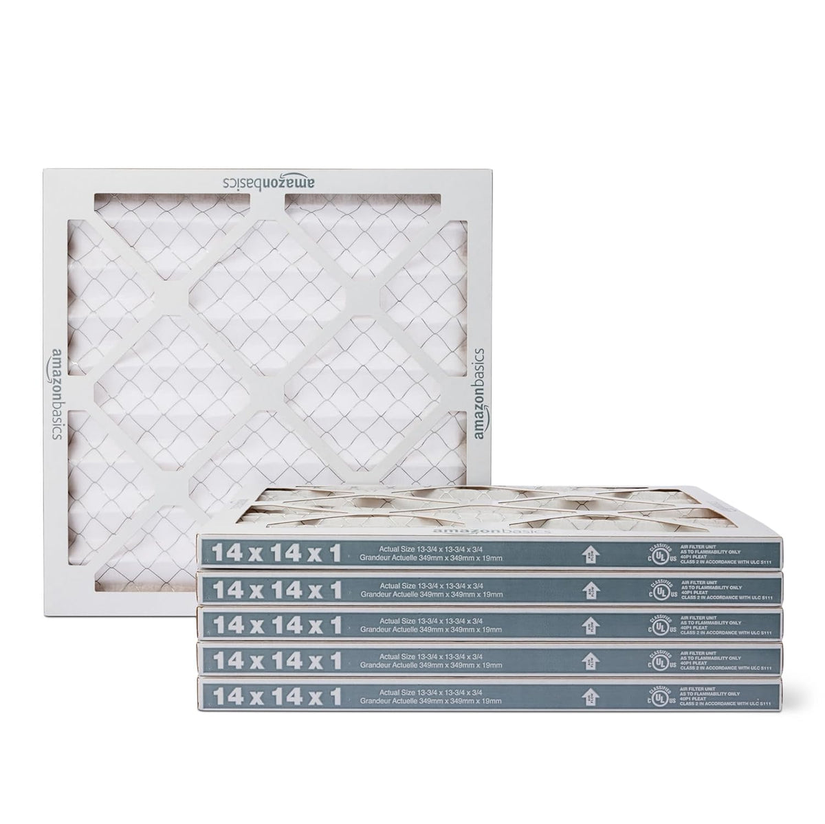 Amazon Basics 20x20x1 Air Filter 6-Pack, MERV 11 AC Furnace Filters, Dust, Pet, Allergen Control , Electrostatic (Actual Size: 19.75 x 19.75 x .75)