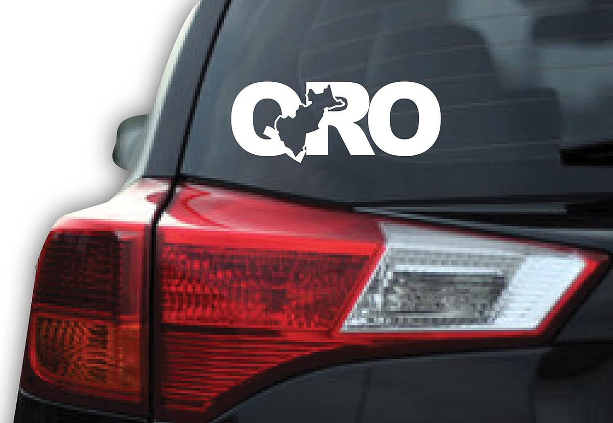Queretaro Letters Decal Car Window Laptop Map Vinyl Sticker Mexico Qro (White, 3.5" x 9")