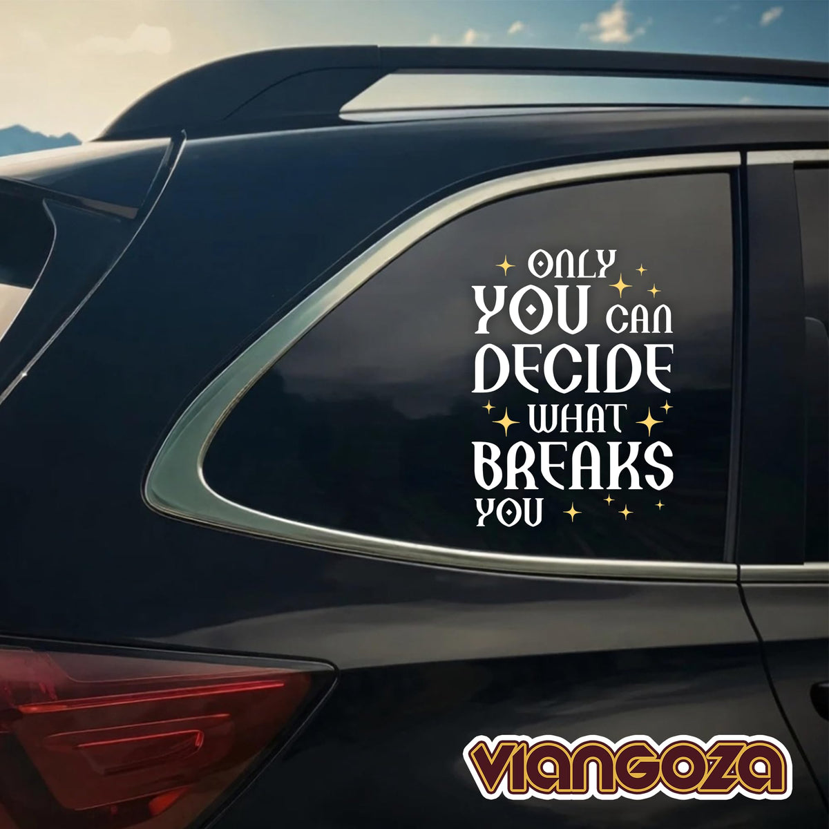 Only You Can Decide What Breaks You Car Decal Funny ACOTAR Book Lovers Bookish Decals Vinyl Waterproof 8 inch Bumper Sticker for Trucks Window, Car Accessories
