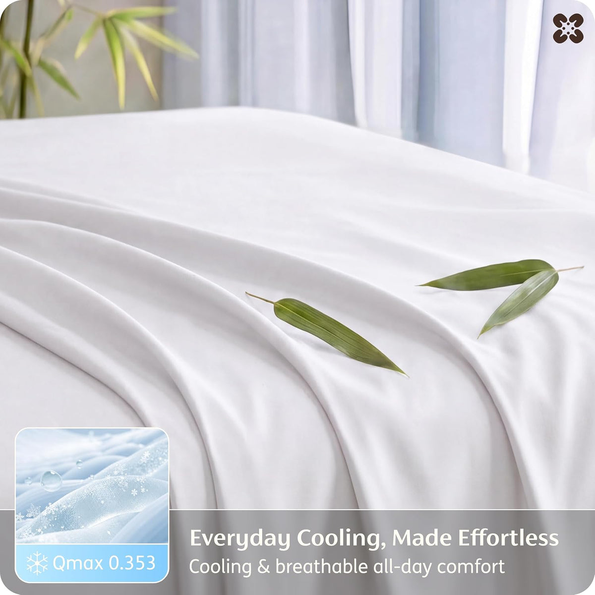 Bedsure PureWoven 100% Rayon Derived from Bamboo, King Size Sheets Set