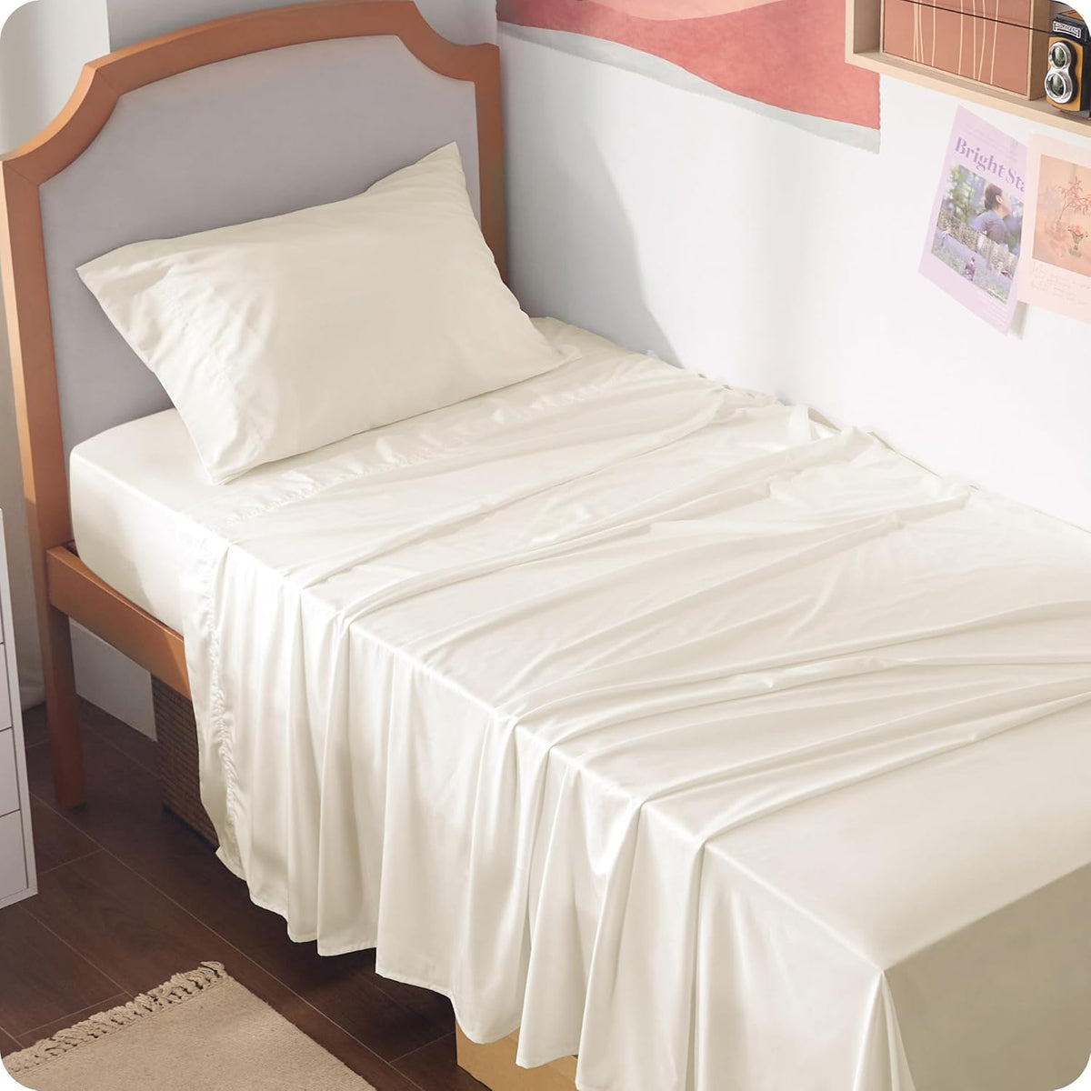 Bedsure PureWoven 100% Rayon Derived from Bamboo, King Size Sheets Set