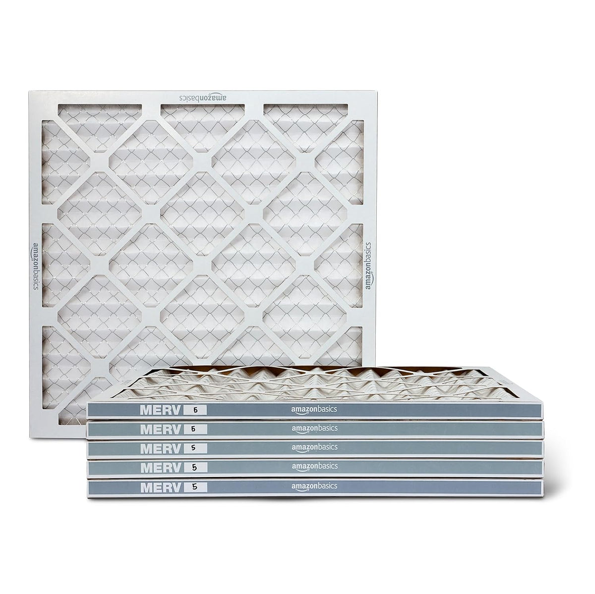 Amazon Basics 20x20x1 Air Filter 6-Pack, MERV 11 AC Furnace Filters, Dust, Pet, Allergen Control , Electrostatic (Actual Size: 19.75 x 19.75 x .75)